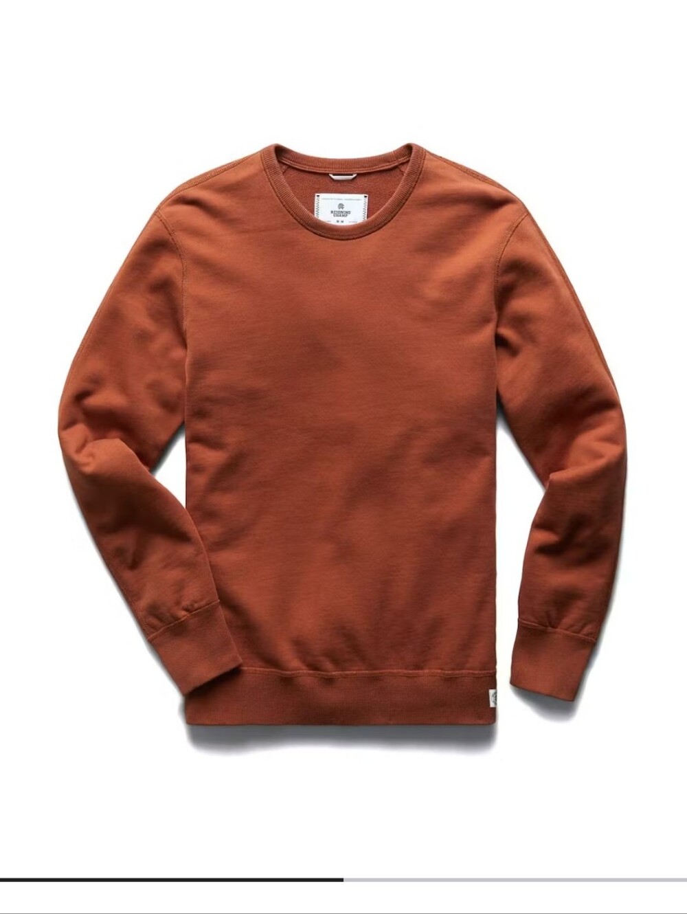 Reigning Champ Burnt Orange Crewneck Sweatshirt